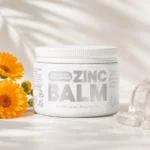 Zinc oxide balm with flowers and crystals, face basting trend