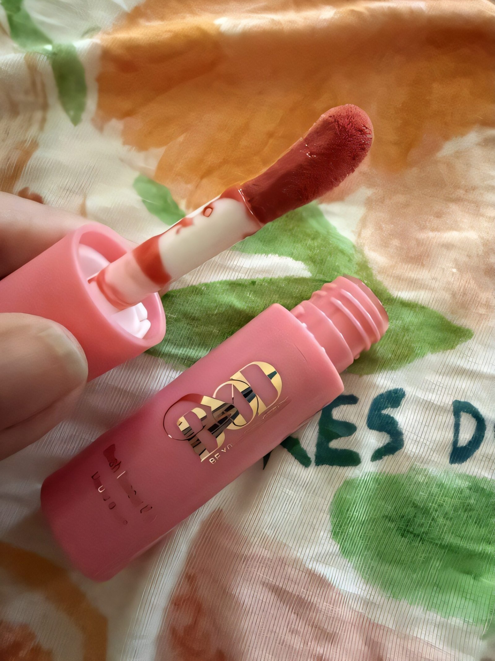 BYOD liquid blush wand applicator with coral color loaded