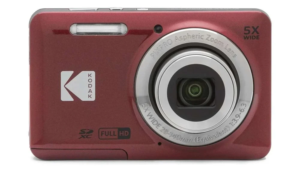 KODAK PIXPRO digital camera with 5x zoom lens on a desk