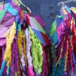 Traditional Guatemalan kites decorated for a festival