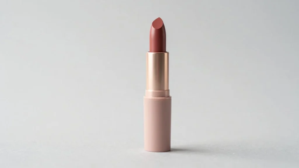 Open Tom Ford matte lipstick standing upright on neutral background