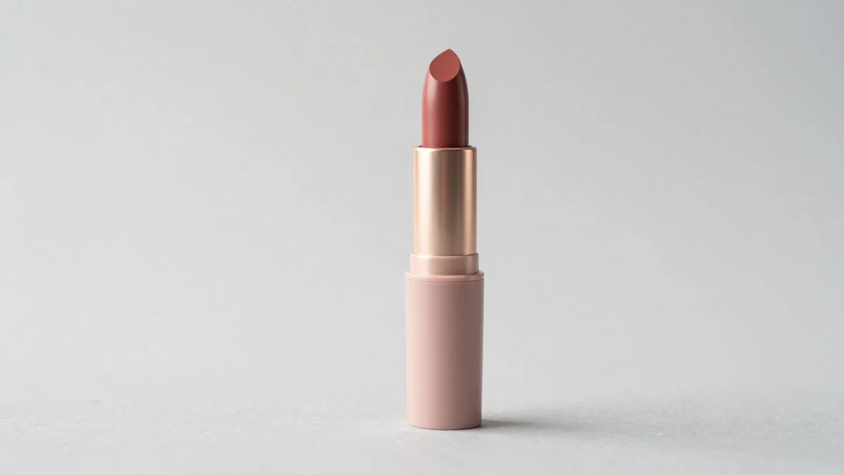 Open Tom Ford matte lipstick standing upright on neutral background